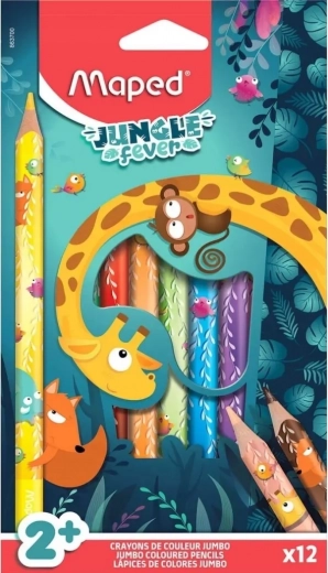 Krāsainie zīmuļi Maped Jungle Fever Jumbo