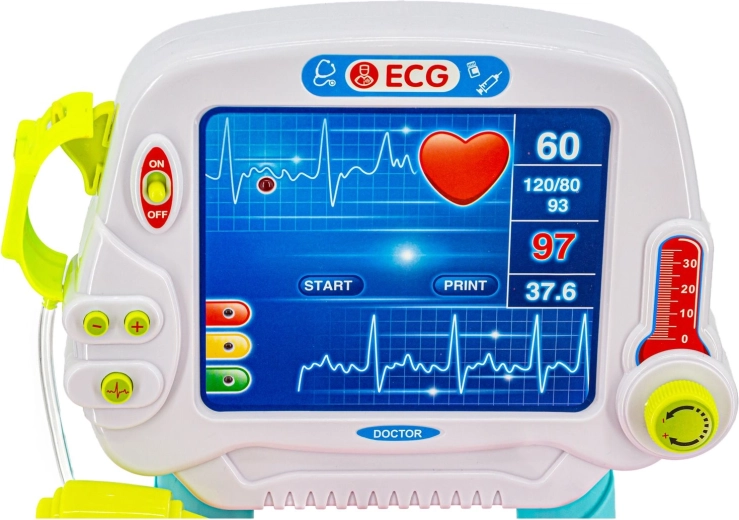 Interactive ECG monitor on the trolley