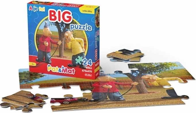 Pat and Mat Puzzle BIG 1 – double-sided floor puzzle, 24 pieces