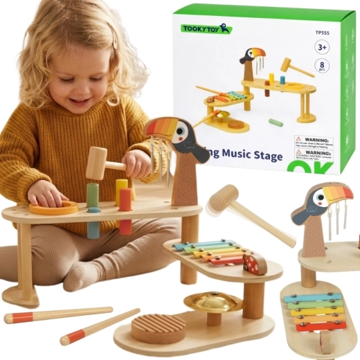 Tooky Toy izglītojošs mūzikas galdiņš – tukāns