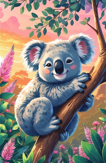 Mini puzle Treflíci: Koala, 54 detaļas