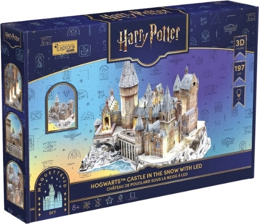 CubicFun Harry Potter Hogvartsas pils 3D puzle ar LED (ziemas izdevums)