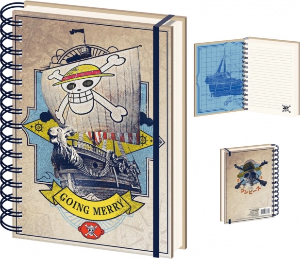 Spirālveida bloks ar One Piece motīvu
