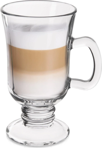 Latte glāze 250 ml ar kājiņu un rokturi