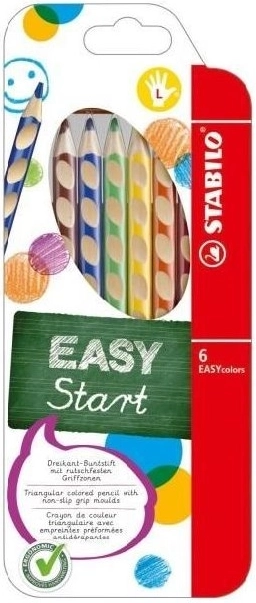 Stabilo EASYcolors kreisroču komplekts kreiļiem, 6 gabali