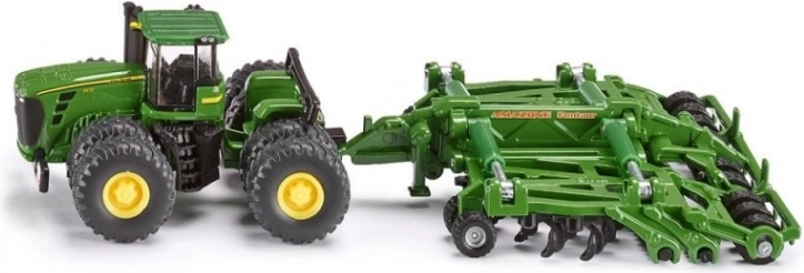 JOHN DEERE 9630 traktora modelis ar AMAZONE izkliedētāju