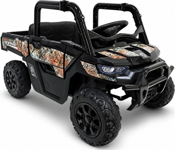 Bērnu elektriskais apvidus UTV 4x4, 24 V, melns