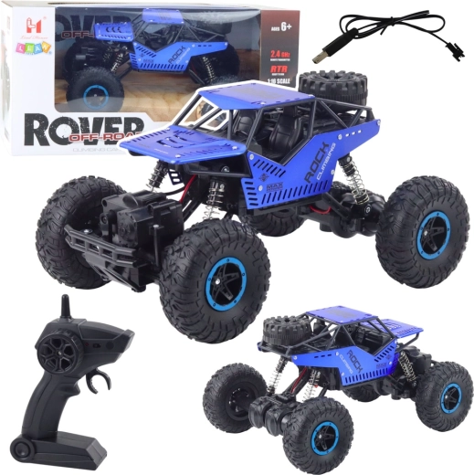 Tālvadības apvidus auto RC 2,4 GHz 1:16 zils
