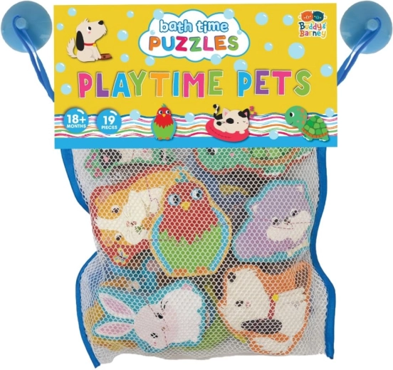 Buddy & Barney putuplasta puzles uzlīmes vannai – dzīvnieciņi