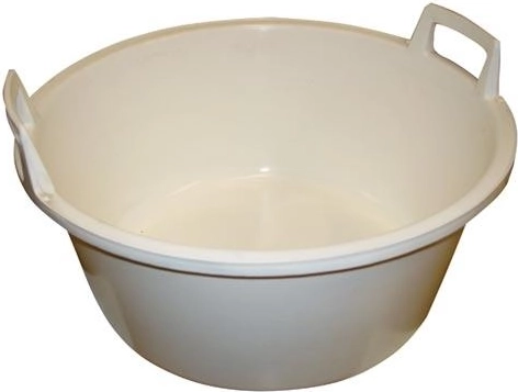Plastmasas bļoda 56 cm ar rokturiem, balta, 40 l