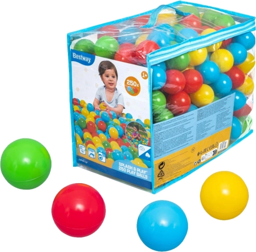 Krāsainas spēļu bumbiņas BESTWAY Splash & Play 250 gab.
