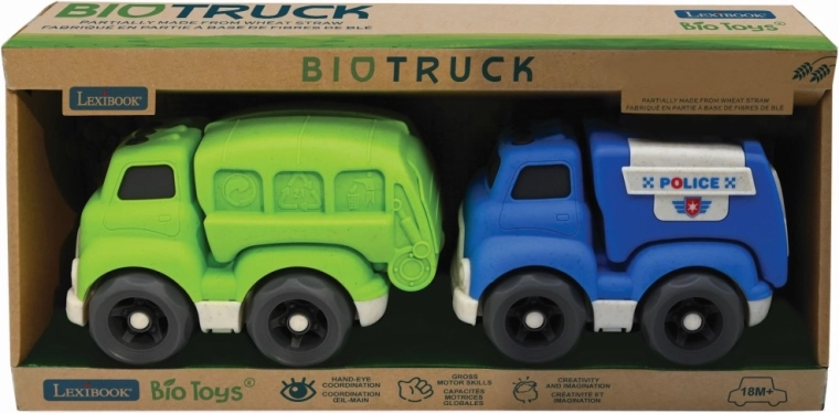 Lexibook set of bioplastic trucks 18 cm