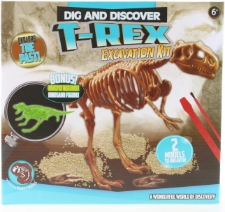 Dinozauru izkalšanas komplekts – spīdošs T‑Rex