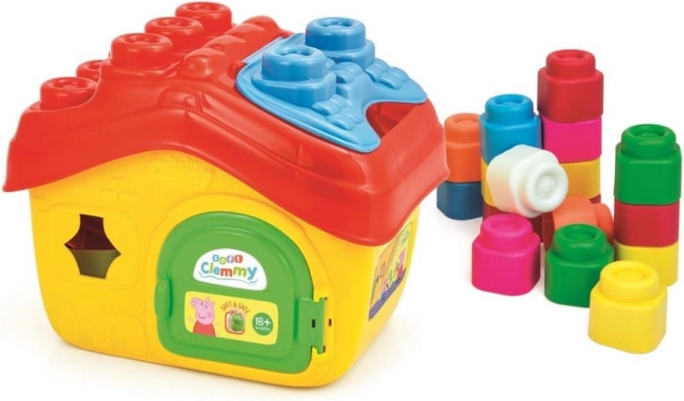 Mīkstie būvēšanas klucīši CLEMENTONI Clemmy – PEPPA PIG mājiņa