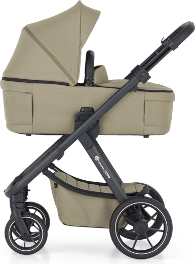 Stable suspended frame and large rubber wheels
