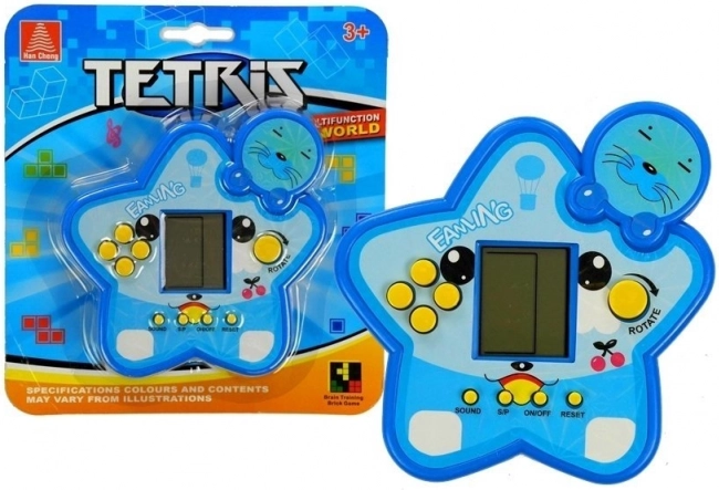 Electronic TETRIS Game in Star Shape – Blue