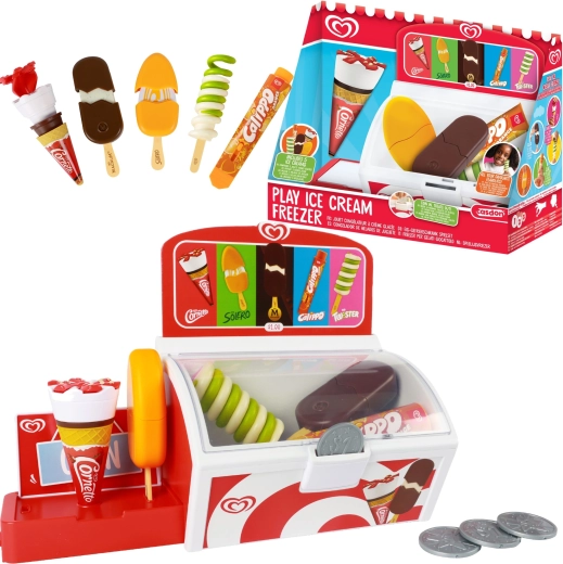 Casdon Children’s Algida Ice Cream Shop – ice cream freezer with ice creams and coins