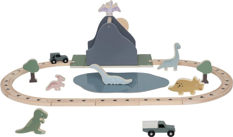 Jabadabado wooden train set Dino