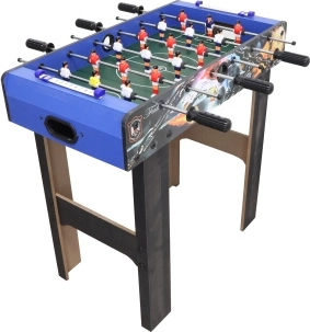 Table football with wooden frame and goal counters