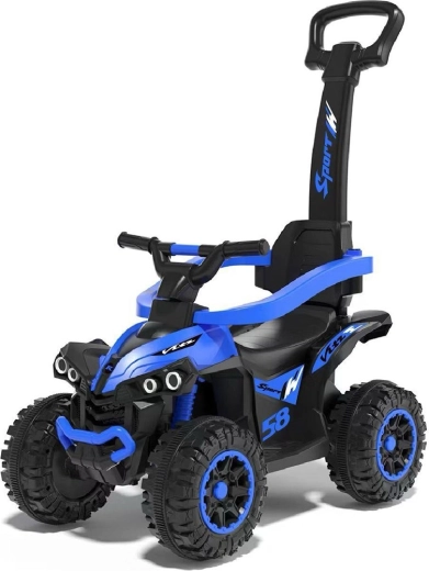 Bērnu stumjamais braucamrīks ar vadības rokturi BABY MIX Mega zils