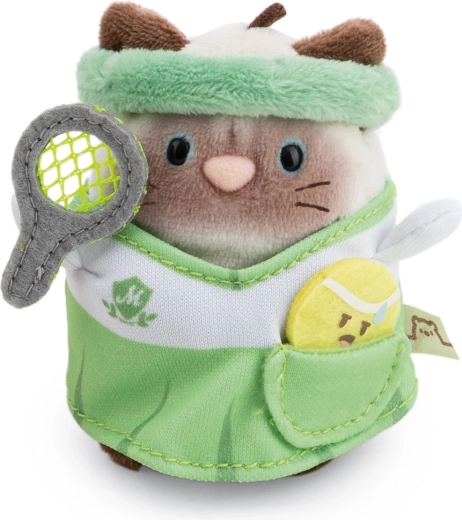Nici MyMochi siāmiešu kaķenīte Siamy tenisa tērpā ar bumbiņu 8 cm