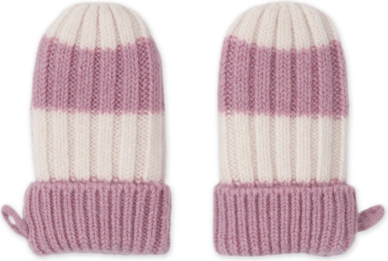 Lodger merino cimdi Stripe mauve 0–12 mēneši