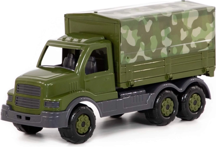 Militārā kravas automašīna ar tentu