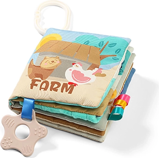 BabyOno sensory fabric book Farm for babies 0m+
