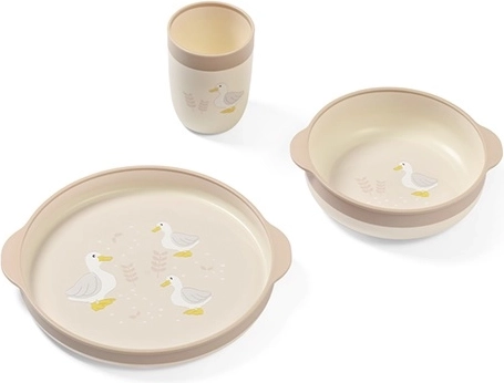 Babyono children's dining set Farmer, plate, bowl and cup, 12m+