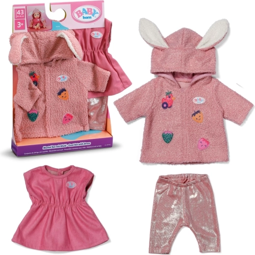 BABY born set with jacket and little dress for 43 cm doll
