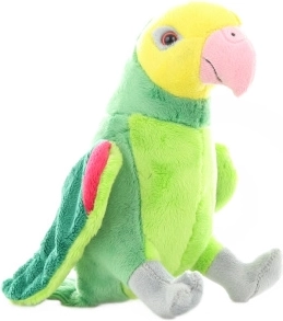 Plīša papagailis zaļš 20 cm