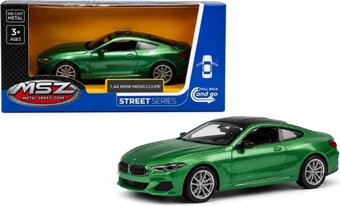 BMW M850i Coupé automašīnas modelis ar gaismas un skaņas efektiem, zaļš