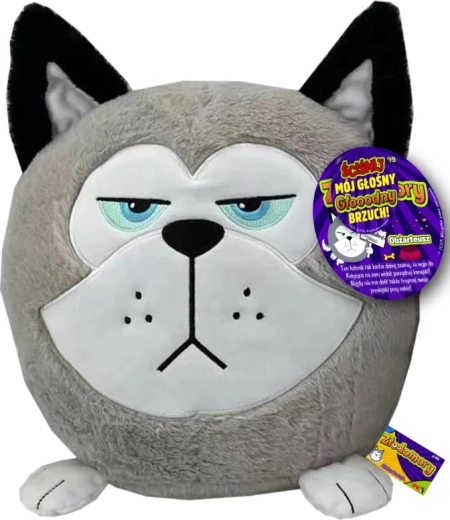 Złodomory plīša suns Husky Obżarteusz 21 cm