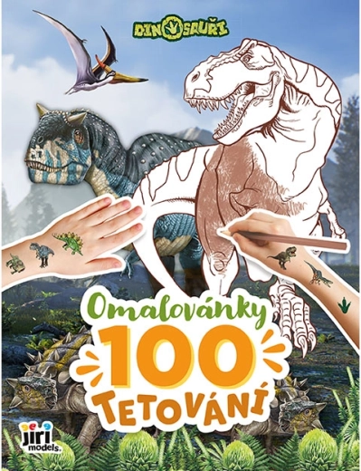 Krāsojamā grāmata un 100 tetovējumi Dinozauri