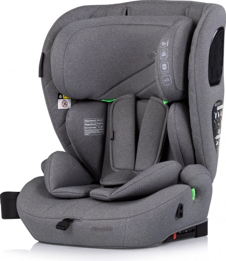 Autokrēsliņš CHIPOLINO Tycoon i-Size 76–150 cm ar ISOFIX, pelēks