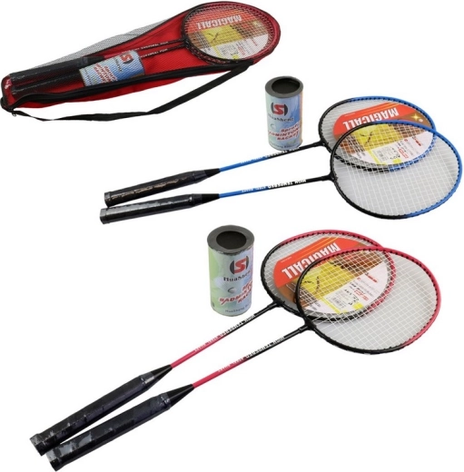Badminton set for kids 63 cm with metal rackets in a bag
