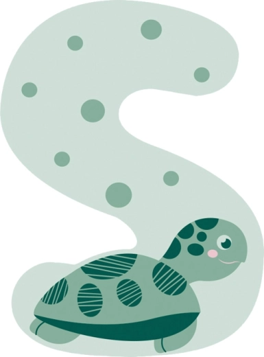 Pastel turtle for cheerful decoration