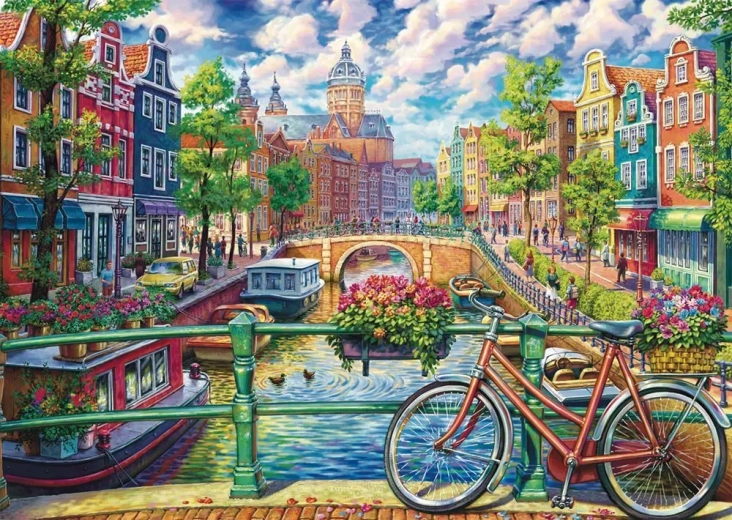 Pūzle Amsterdamas kanāla burvība 1000 detaļas SCHMIDT