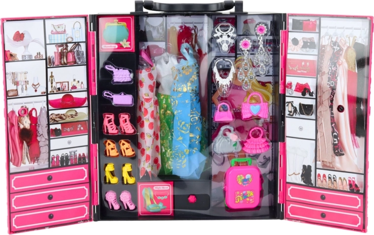 Saliekama garderobe ar pārskatāmu uzglabāšanu