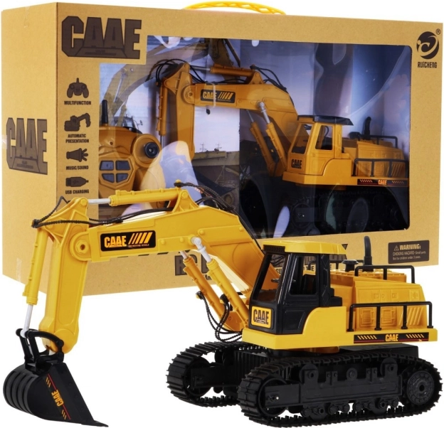 Remote-Controlled Excavator for Kids 3+ Moving Parts + Sounds + Accessories