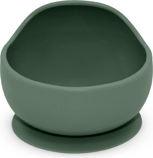 Petite&Mars silicone bowl with suction cup Take&Match Misty Green 360 ml