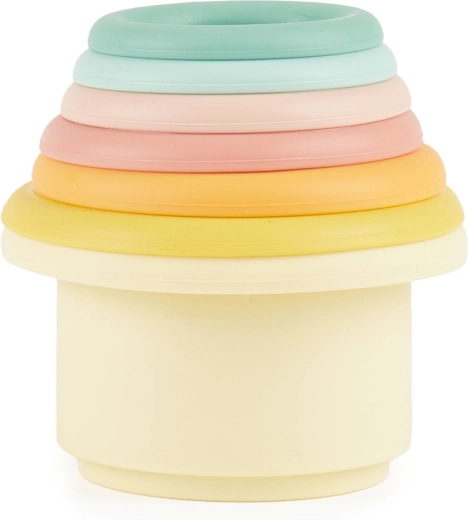 Bieco Silicone Stacking Cups Tropical Vibes - 7 pcs