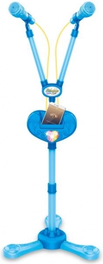 Plejo stand with two microphones - blue
