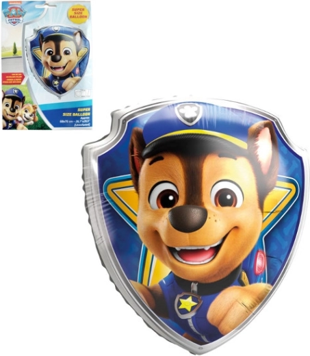 Folijas balons vairoga formā CHASE – PAW PATROL 68 × 75 cm