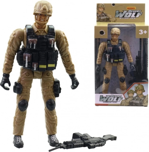 Soldier with accessories 18 cm
