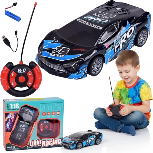 Sporta RC auto 1:18 ar izgaismotu virsbūvi – Nav