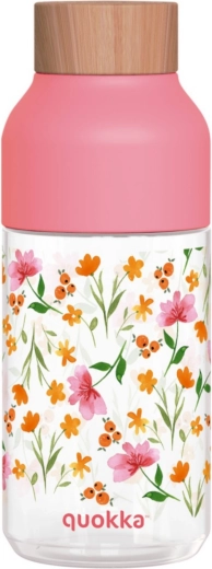 Dzeramā pudele Quokka Ice Pink Flowers 570 ml