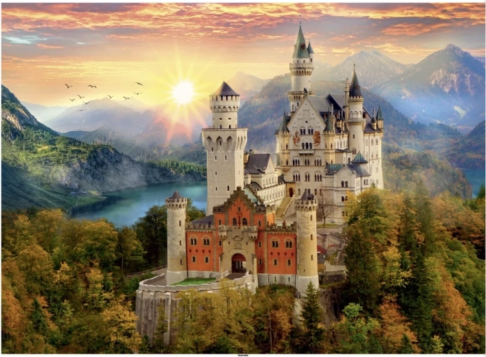 Gleznota Neuschwanstein pils 1000 gabaliņu puzle