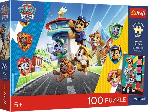 Puzzle Premium Plus Kids Ķepu patruļa – suņu piedzīvojums (100 gab.)
