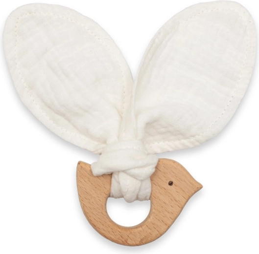 Bērnu graužamais riņķis ar putniņu NEW BABY Bird white